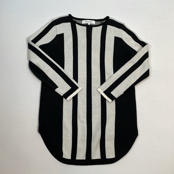 Elliott Sweater Dress Tunic Size S Black And White EUC Like New - Picture 4 of 9